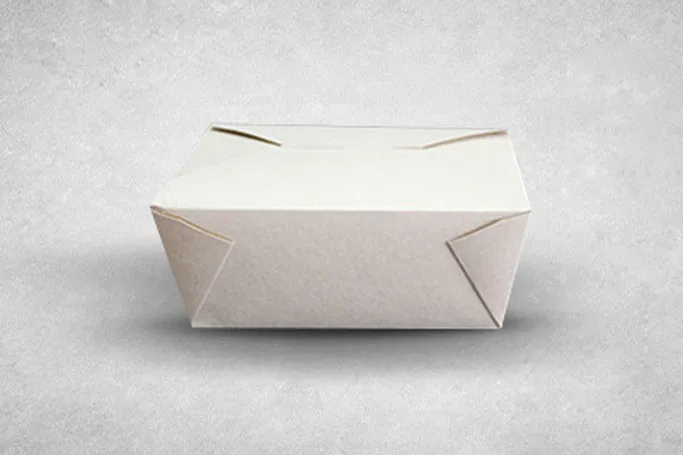 66oz White Recyclable No.4 Takeaway Boxes