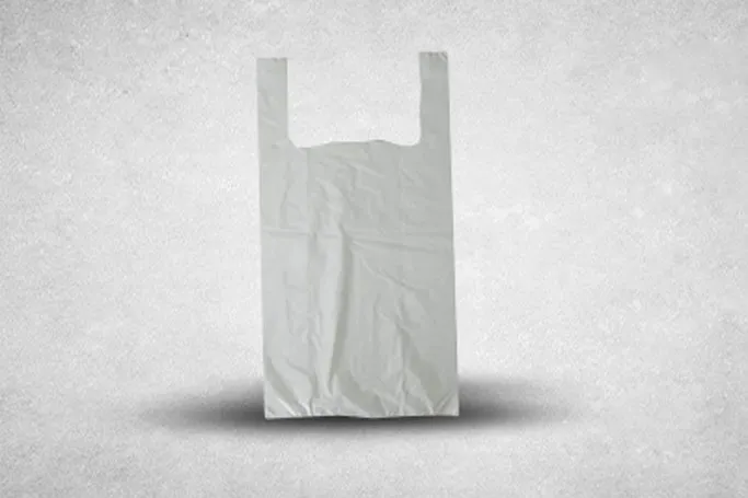 S4 White Plastic Recyclable Vest Carrier Bags