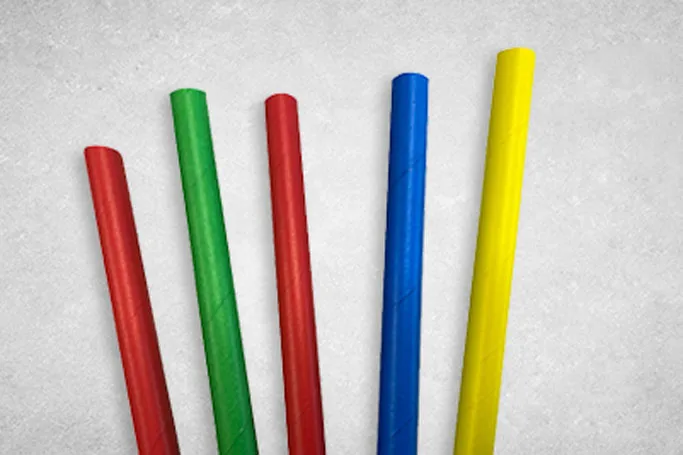 Large Multi-Colour Paper Biodegradable Straws