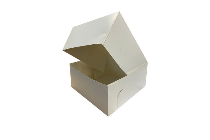 10″x10″ White Cardboard Recyclable Cake Box