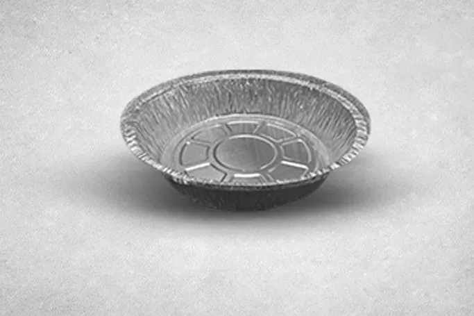 Standard Silver/Gray Foil Recyclable Round No.12 Container with Lids
