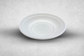 24oz White Biodegradable Bagasse Salad Bowls