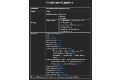 Passion Fruit Concentrated Juice