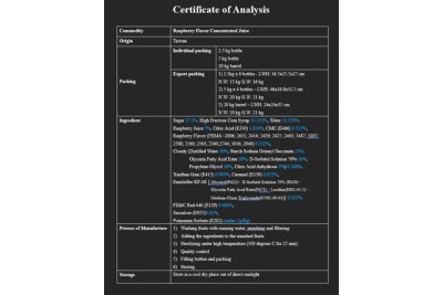 Raspberry Concentrated Juice