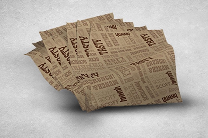 50×33.5cm Tasty Yummy Recyclable Greaseproof Paper