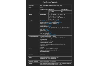 Blueberry Coating Juice