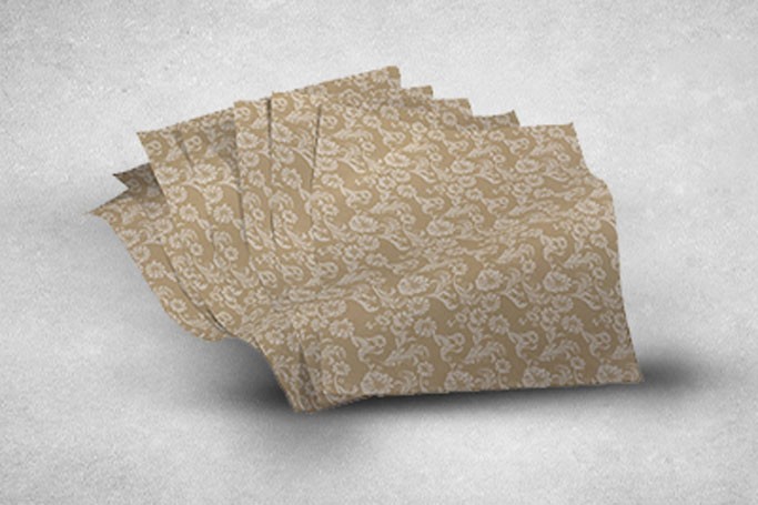 50×33.5cm Damask Design Recyclable Greaseproof Paper