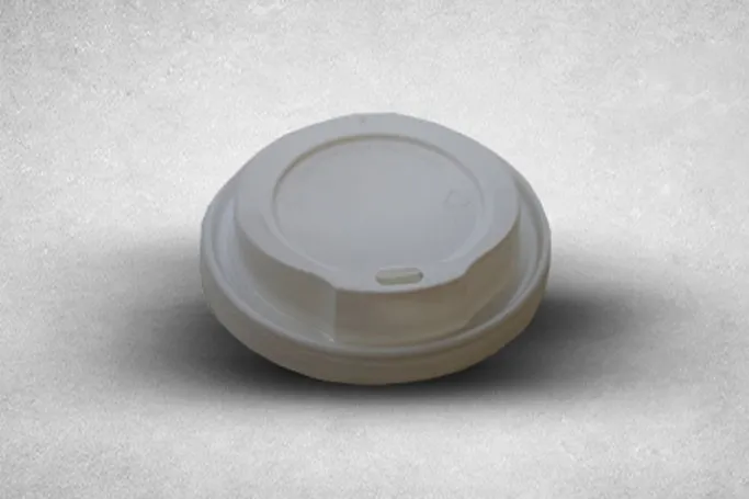 12oz-Fit White Plastic Recyclable Coffee Cup Lids