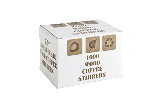 Wooden Coffee Stirrers 1000 pcs – 5.5 inch (140mm)
