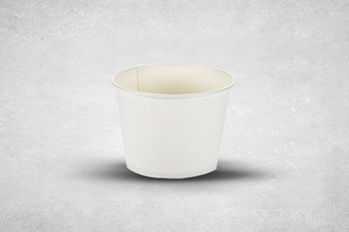 8oz White Paper Recyclable Well Made Soup Cups