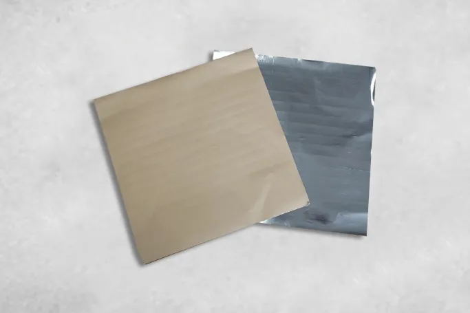 30x30cm Brown/Kraft Aluminium Foil Recyclable Sheets