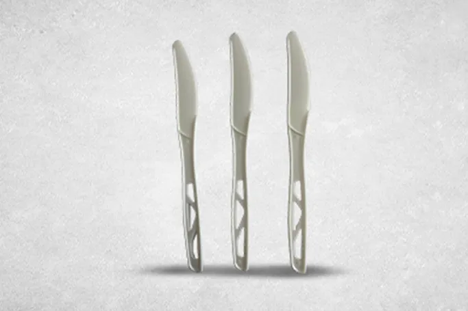 Regular White Plastic Biodegradable PLA Knives