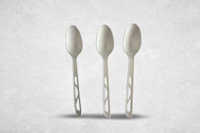 Regular White Plastic Biodegradable PLA Spoons