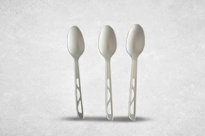 Regular White Plastic Biodegradable PLA Spoons