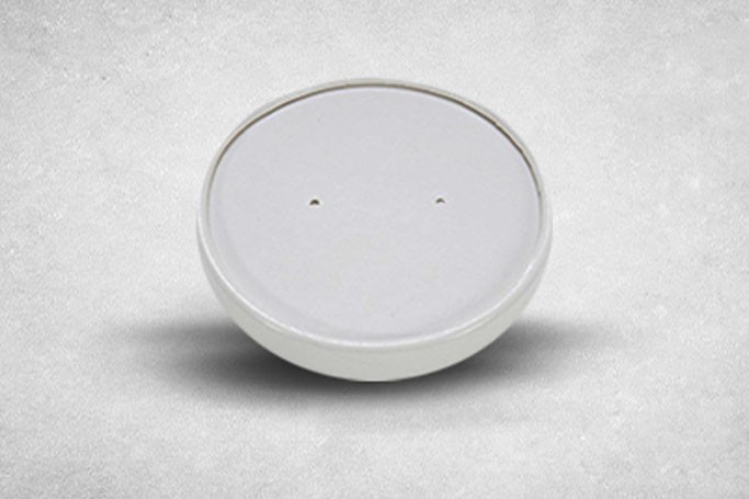 26oz-Fit White Paper Recyclable Well Made Soup Lids