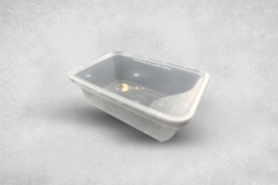 500ml Clear Microwaveable Plastic Rectangular CHUN Containers with Lids