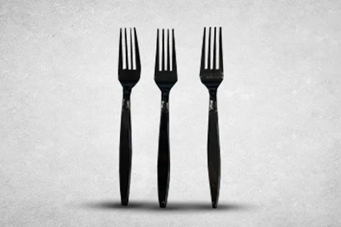 Regular Black Plastic Recyclable Luxury Forks
