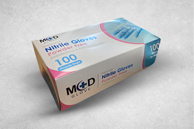 Medium Blue Latex-Free Recyclable Examination Gloves