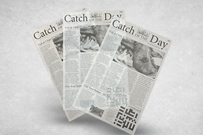 27x42cm White Catch of the Day Recyclable Greaseproof Paper