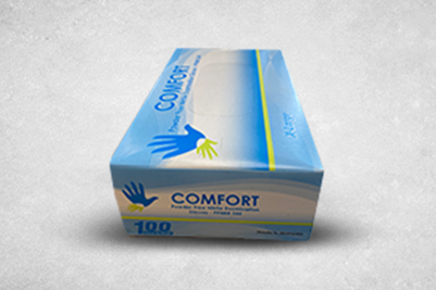 Large Blue Latex-Free Recyclable Examination Gloves