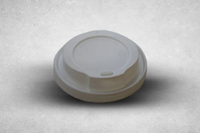 8oz-Fit White Plastic Recyclable Coffee Cup Lids