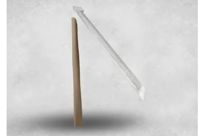 12x210mm TEA FIBRE Recyclable Pointy Bubble Tea Straws Qty2000