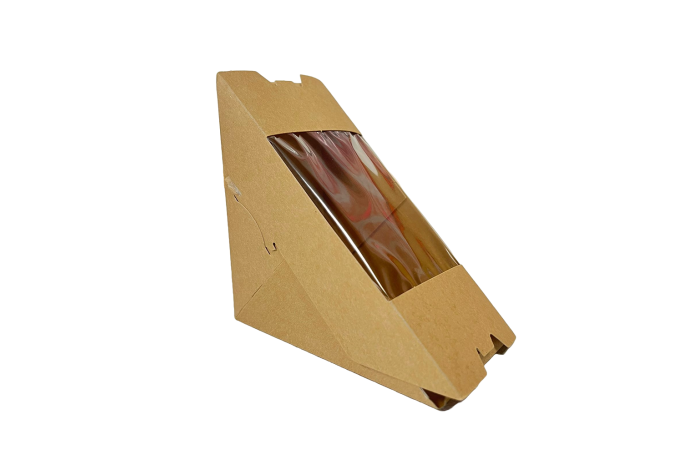 Regular Brown/Kraft Recyclable Triangle Sandwich Box
