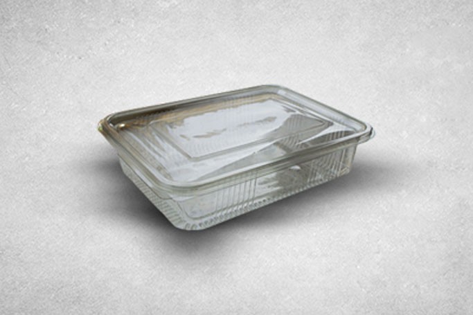 1500ml Clear Plastic Recyclable Hinged Containers