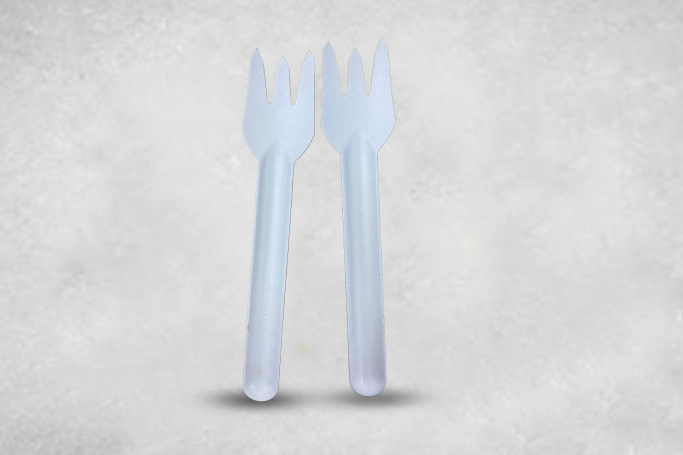 White Paper Recyclable Forks  Qty1000
