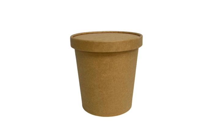 26oz Brown/Kraft Recyclable Soup Cups