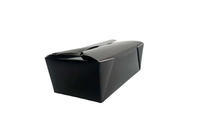 36oz Black Cardboard Recyclable No.3 Takeaway Boxes