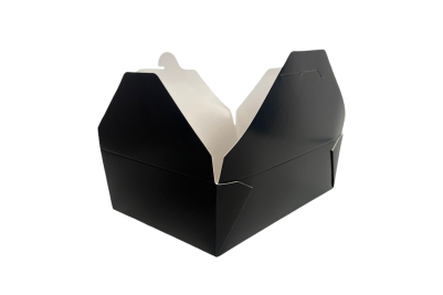 66oz Black Cardboard Recyclable Luxury Takeaway Boxes