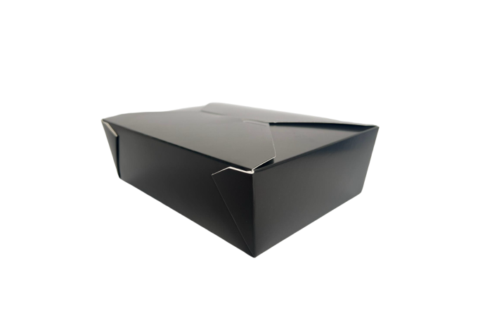 66oz Black Cardboard Recyclable Luxury Takeaway Boxes