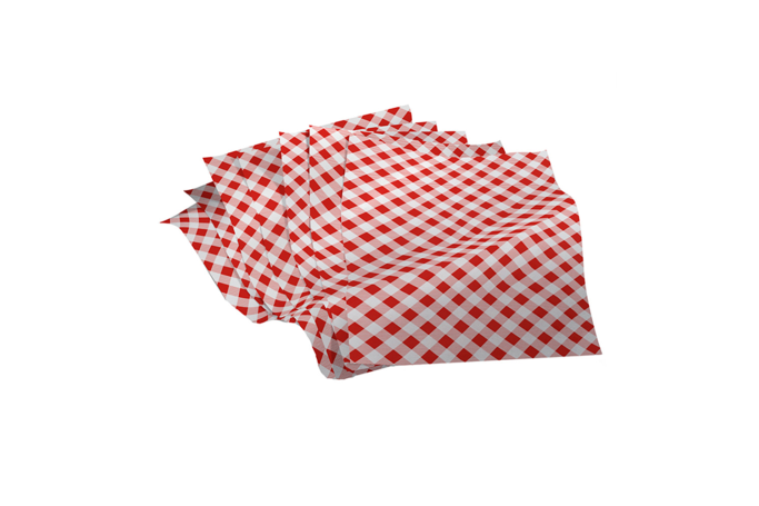 50×33.5cm Red Gingham Recyclable Greaseproof Paper