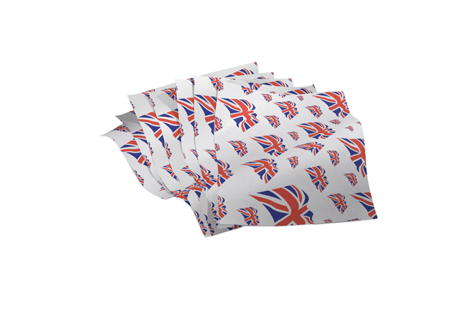 50×33.5cm Union Jack Recyclable Greaseproof Paper