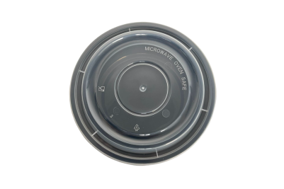16oz Black Plastic Microwaveable YQ7816 Round Deli Containers with Lids