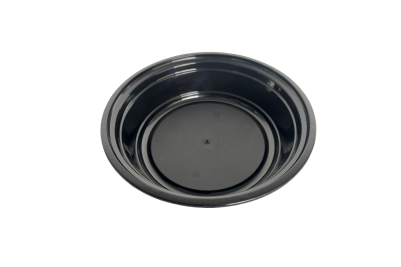 24oz Black Plastic Microwaveable YQ7824 Round Deli Containers with Lids