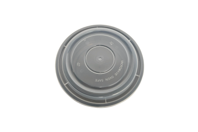 24oz Black Plastic Microwaveable YQ7824 Round Deli Containers with Lids