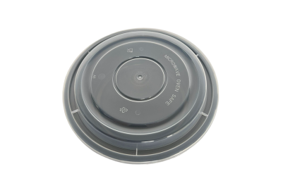 32oz Black Plastic Microwaveable YQ7832 Round Deli Containers with Lids