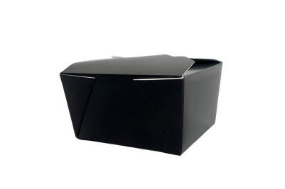 26oz Black Cardboard Recyclable Takeaway Boxes