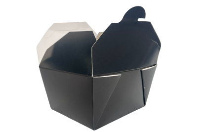 26oz Black Cardboard Recyclable Takeaway Boxes