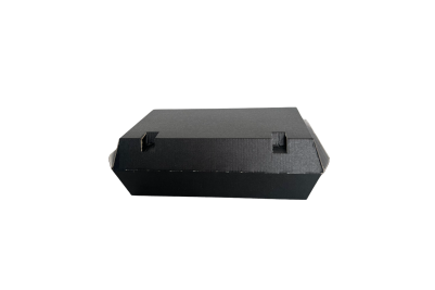 Large Black Cardboard Recyclable Takeaway Meal Boxes