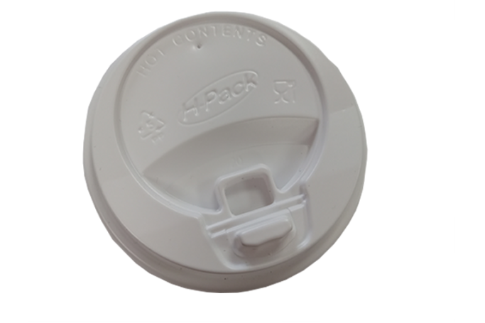 8oz-Fit White Plastic Recyclable 8W Reclosable Coffee Cup Lids