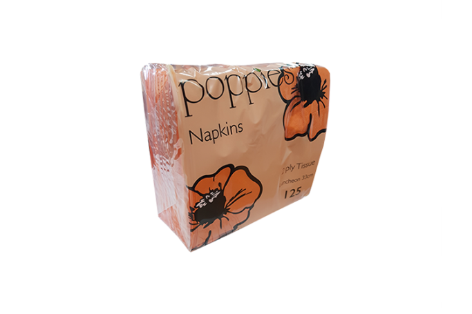 33cm Orange Paper Biodegradable Luxury 2PLY Napkins