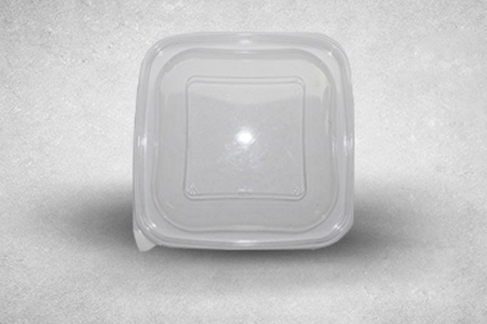 Medium/Large Clear Plastic Recyclable Luxury Square 704C Lids