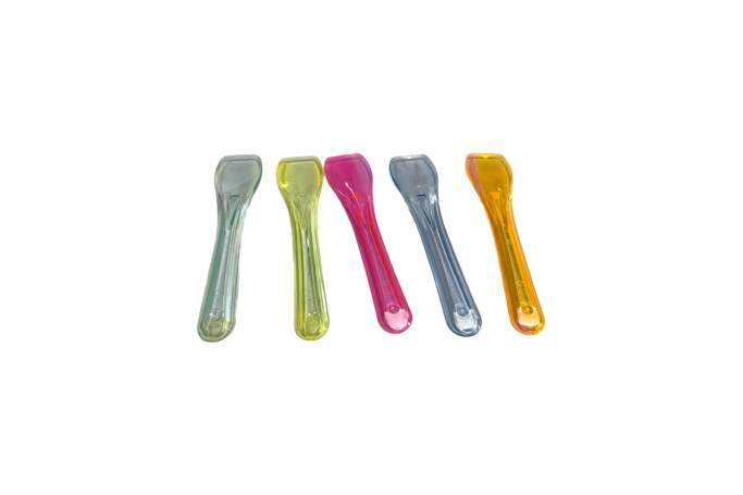 1kg Multicolour Plastic Recyclable Ice Cream Spoons