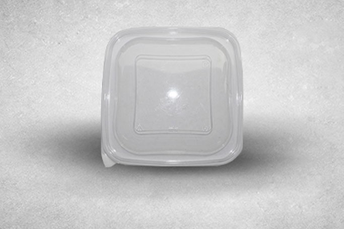 Small/Medium Clear Plastic Recyclable Luxury Square 701C Lids