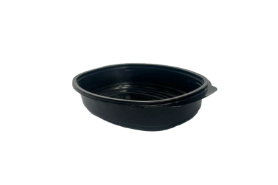 900ml 1 Compartment Black Plastic Microwaveable Luxury Meal Containers with Lids