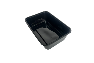 650ml Black Microwaveable Plastic Rectangular TONIC Containers with Lids YQ-386