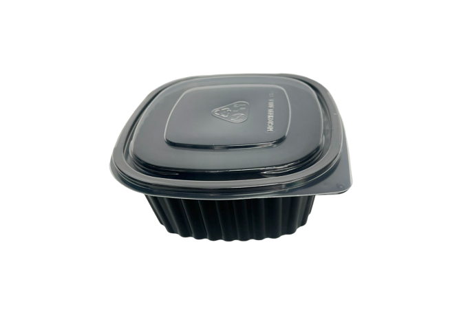 New Black 600ml PP Containers & Lids